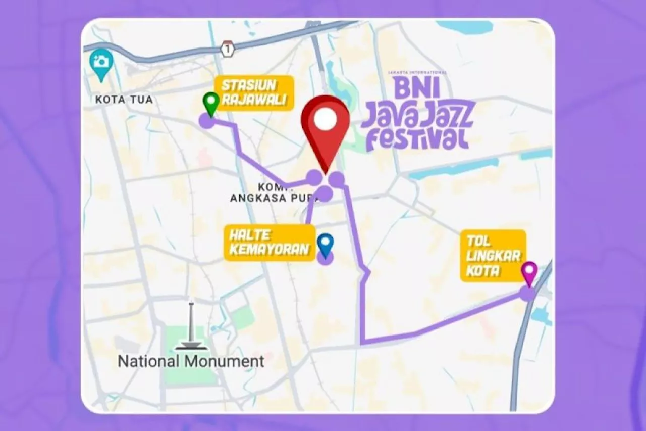 Rute menuju ke lokasi pelaksanaan BNI Java Jazz Festival 2024