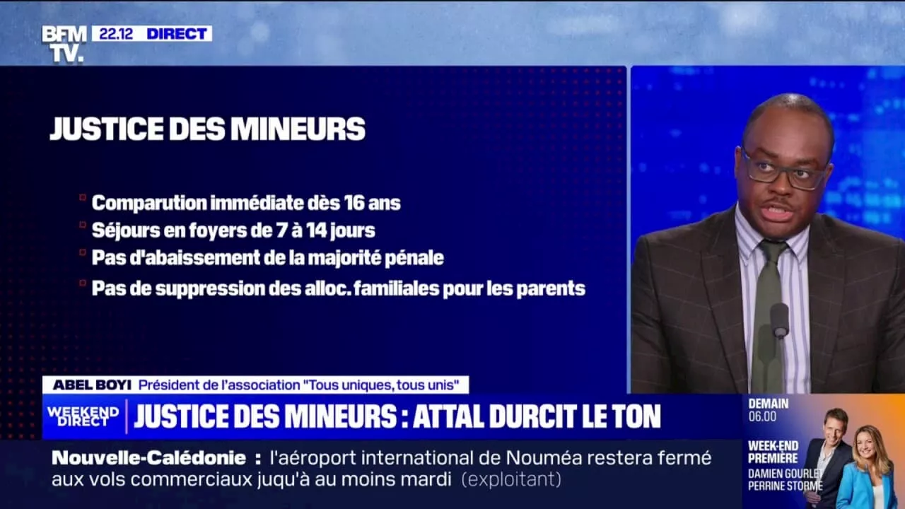 Délinquance des mineurs: 'Le Premier ministre s'enfonce dans une communication frontale avec la jeunesse', pour Abel Boyi (président de l'association 'Tous uniques, tous unis')