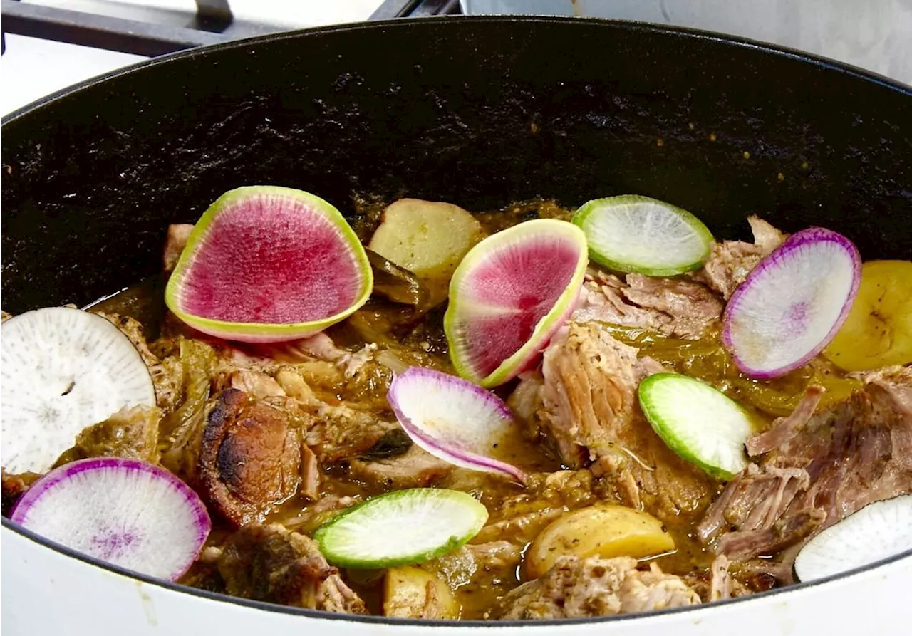 Kiwi & Tomatillo Salsa Braised Pork Recipe on Food52