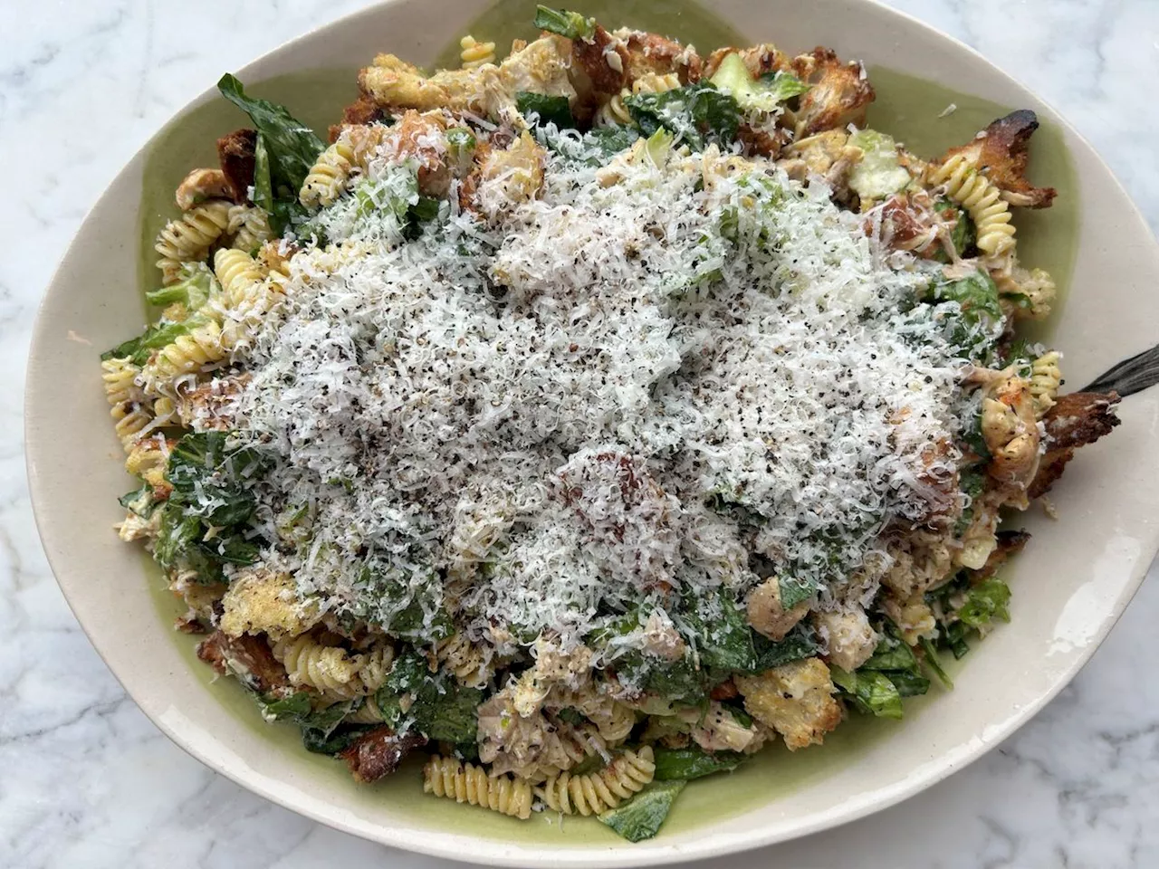 Rotisserie Chicken Caesar Pasta Salad Recipe on Food52