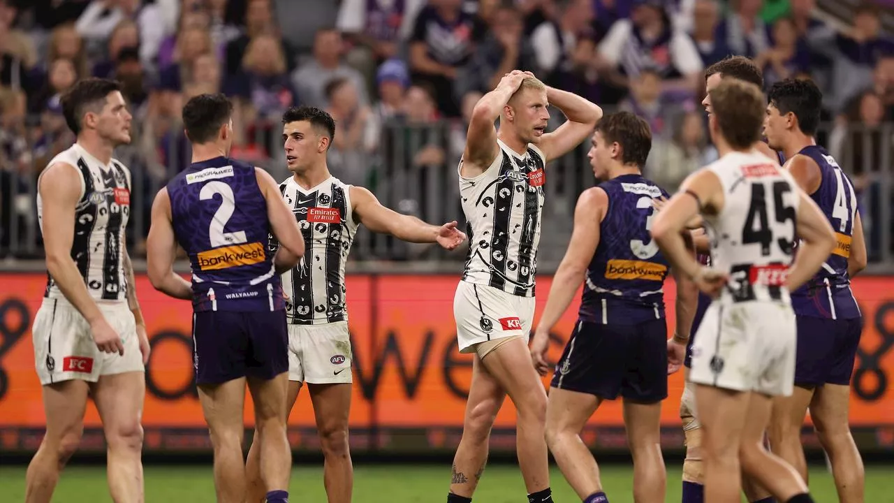 ‘Not a free kick’: AFL greats puzzled by bizarre ump call that ‘fuelled’ Freo fightback