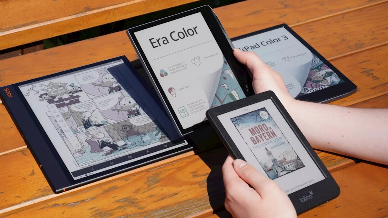 Vier E-Reader mit Farbdisplay im Test: Entspannt im Freien lesen