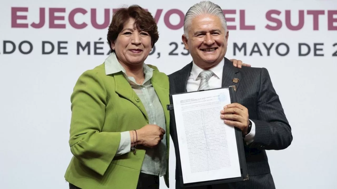 Delfina Gómez Álvarez reconoce al SUTEYM servicio y vocación institucional para com el pueblo mexiquense