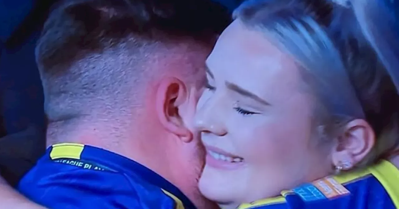 Luke Littler's girlfriend shares message after darts star fought back tears