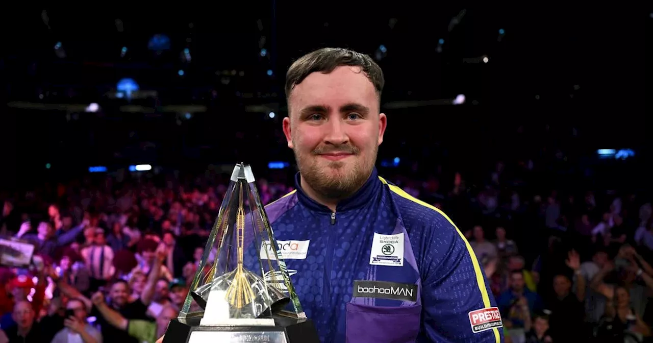 Luke Littler wins Premier League Darts title after nine-dart finish