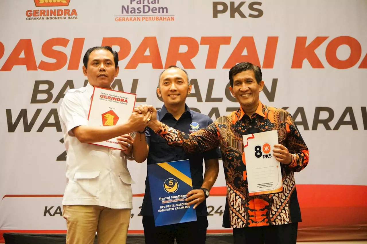 NasDem, Gerindra, PKS Dukung Aep Syaepuloh di Pilkada Karawang