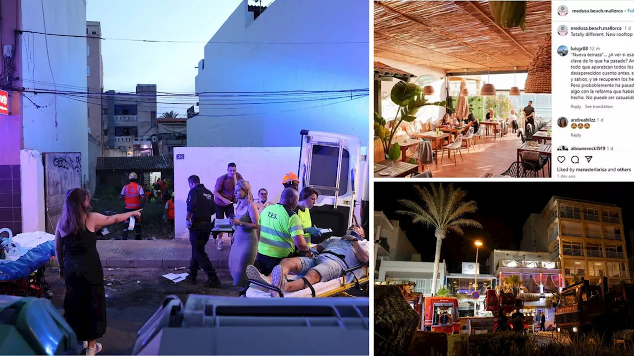 'Foreign tourists' among victims after Majorca beach bar collapsed 'one day after unveiling new roof terrace'