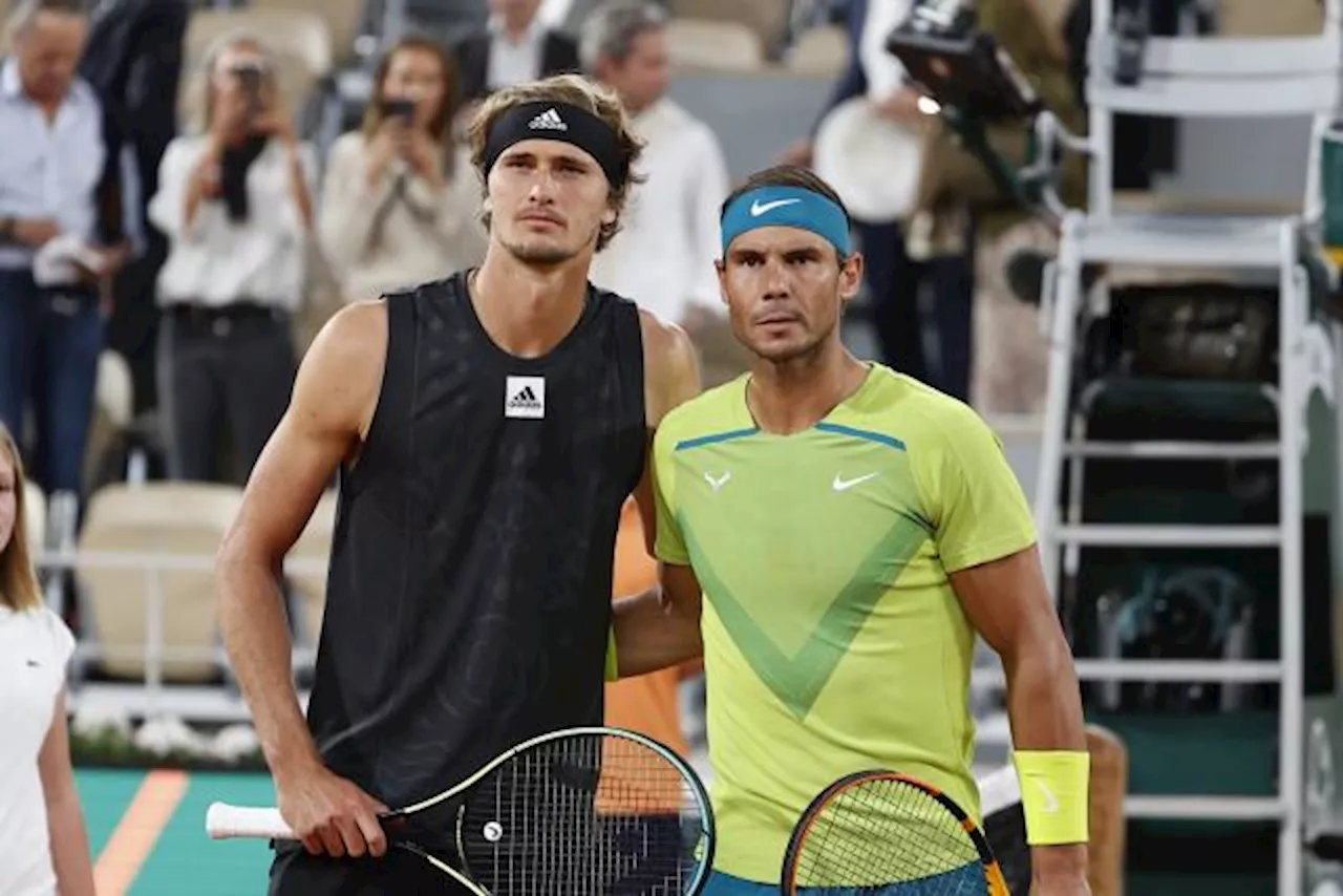 Le choc entre Rafael Nadal et Alexander Zverev prévu lundi à Roland-Garros