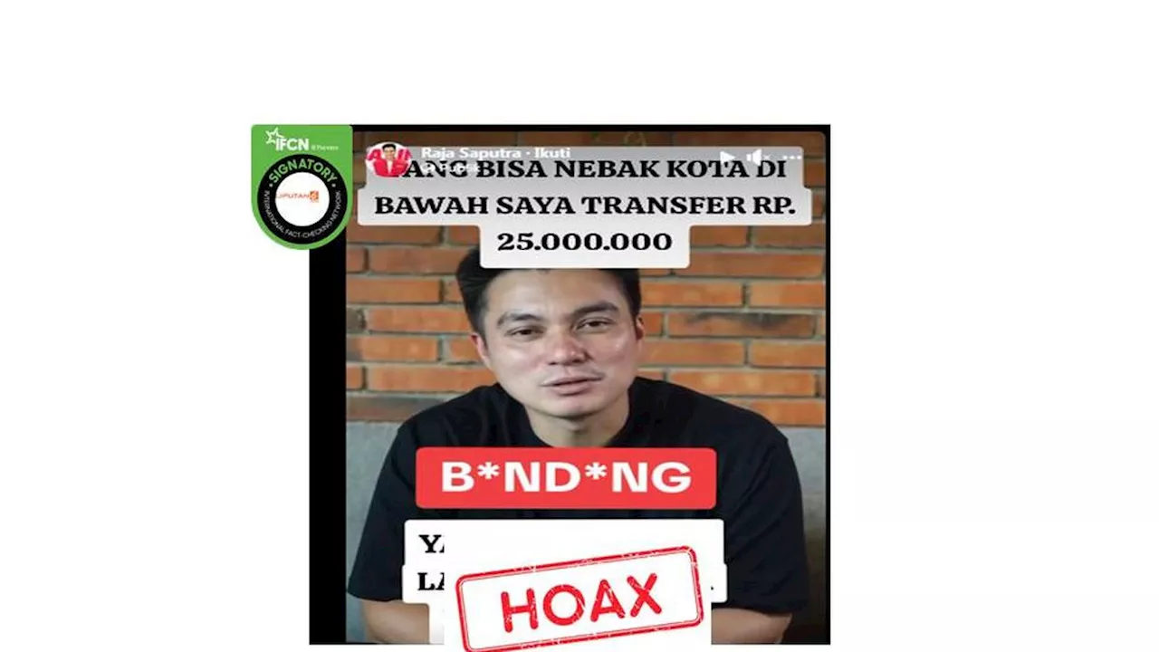 Cek Fakta: Hoaks Baim Wong Bagikan Rp 25 Juta Hanya Dengan Tebak Nama Kota di Facebook