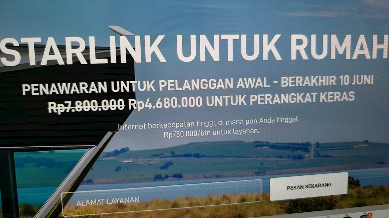 Starlink Banting Harga Perangkat Jadi Rp 4,6 Juta, Tertarik Langganan?