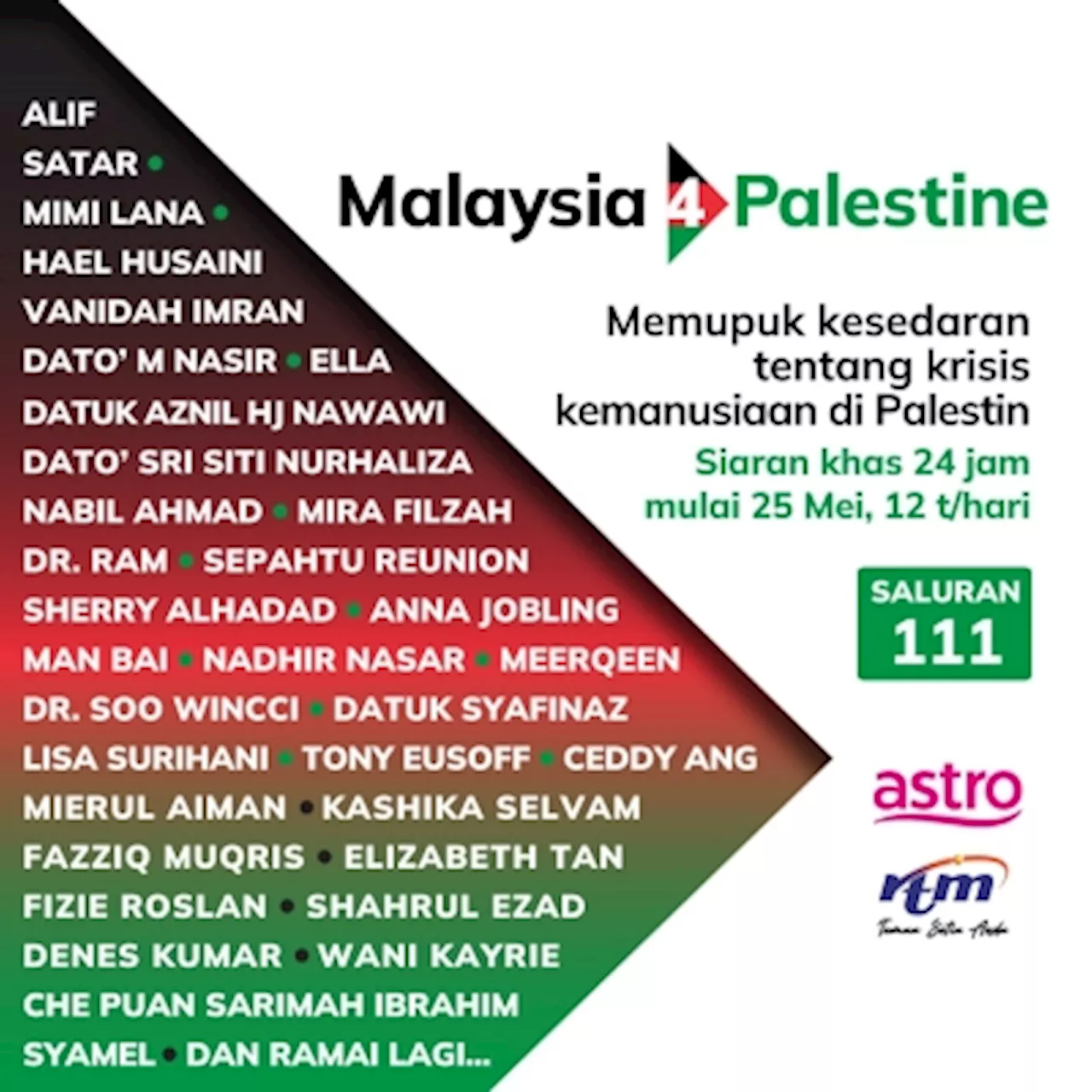 Special 24-hour Malaysia4Palestine TV channel to go live this weekend, viewers can contribute to Palestinian cause directly