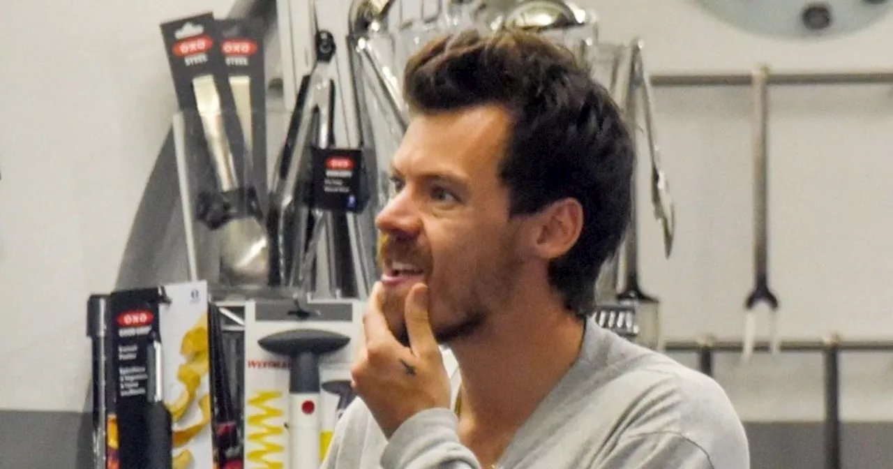 Harry Styles’s scraggly beard makes debut as he shops for kitchenware after breakup