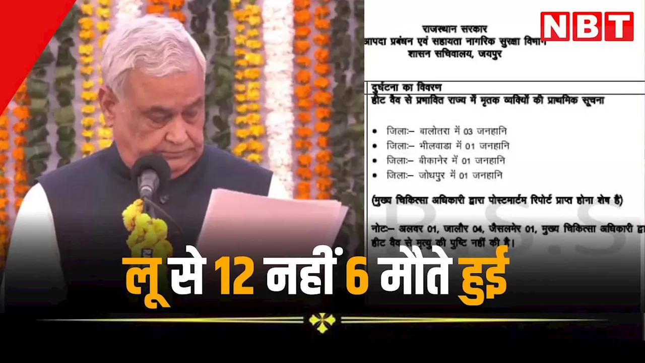 राजस्थान: गर्मी और लू से 12 नहीं 6 मौतें मानी सरकार ने, मंत्री किरोड़ी मीणा ने सभी कलेक्टरों को जारी किए ये दिशा निर्देश