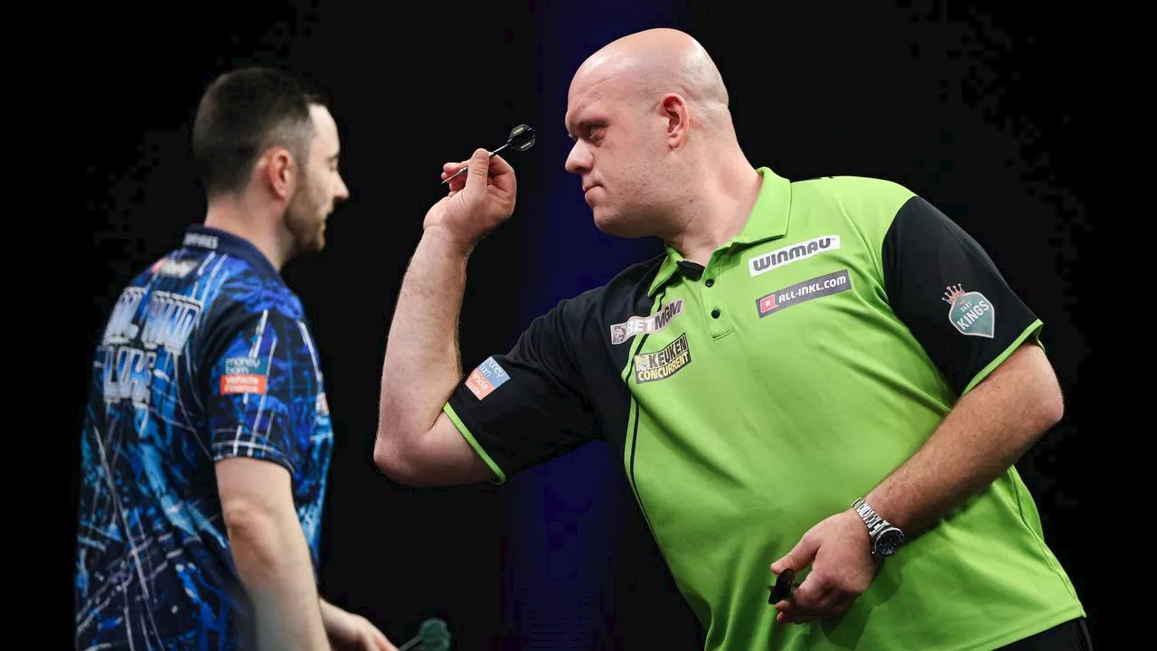 Michael van Gerwen van troon gestoten in finaleronde Premier League darts