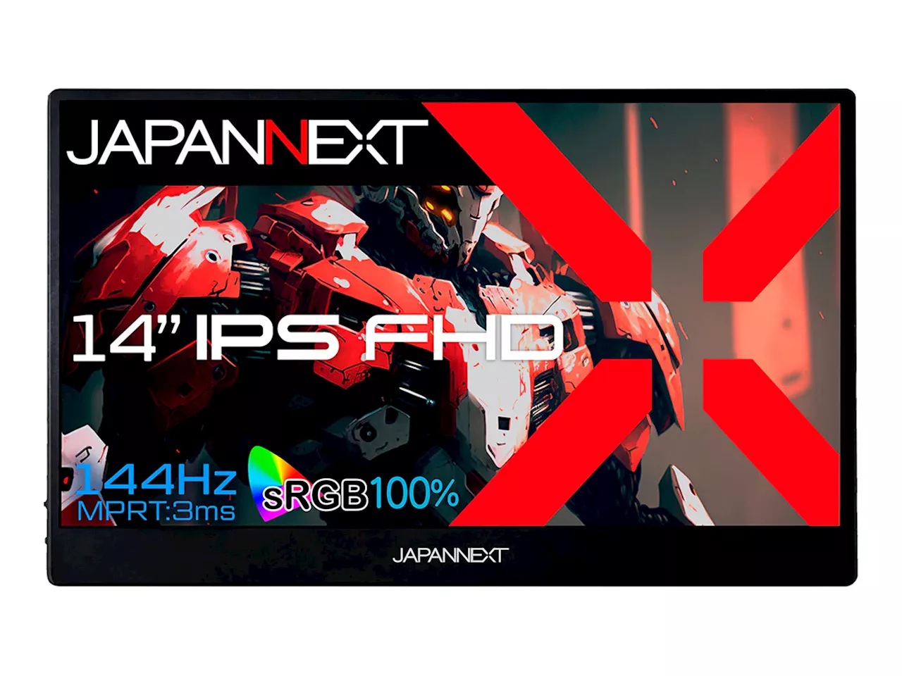 JAPANNEXT、144Hz表示対応の14型フルHDモバイルモニター