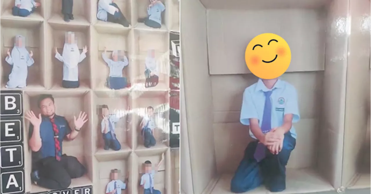 Terengganu Teacher Does Cute Photoshoot With Students Using A Cardboard Box As A Backdrop