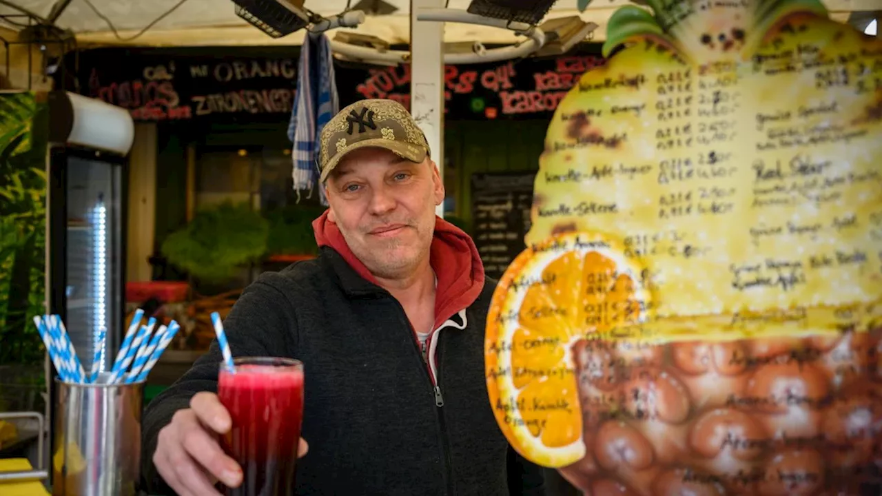 Viktualienmarkt in München: Säfte, so bunt wie Cocktails