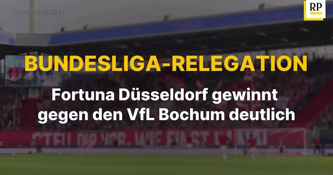 Video: Bundesliga-Relegation: Fortuna Düsseldorf gewinnt gegen den VfL Bochum deutlich