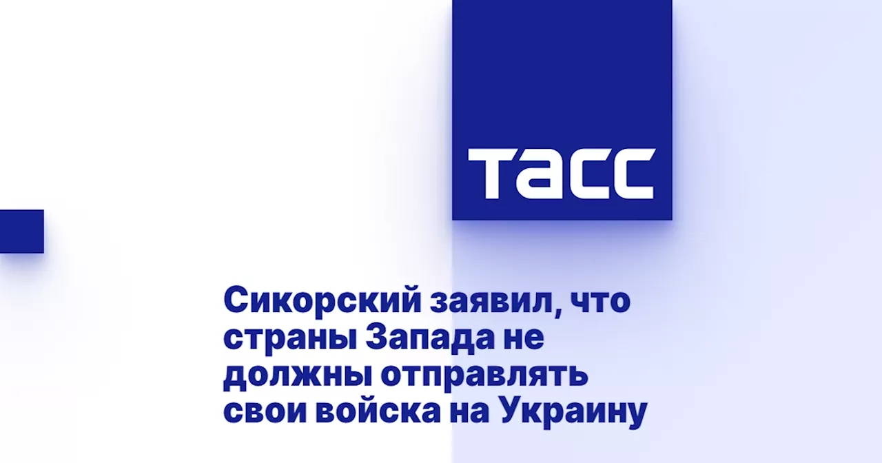 Сикорский заявил, что страны Запада не должны отправлять свои войска на Украину