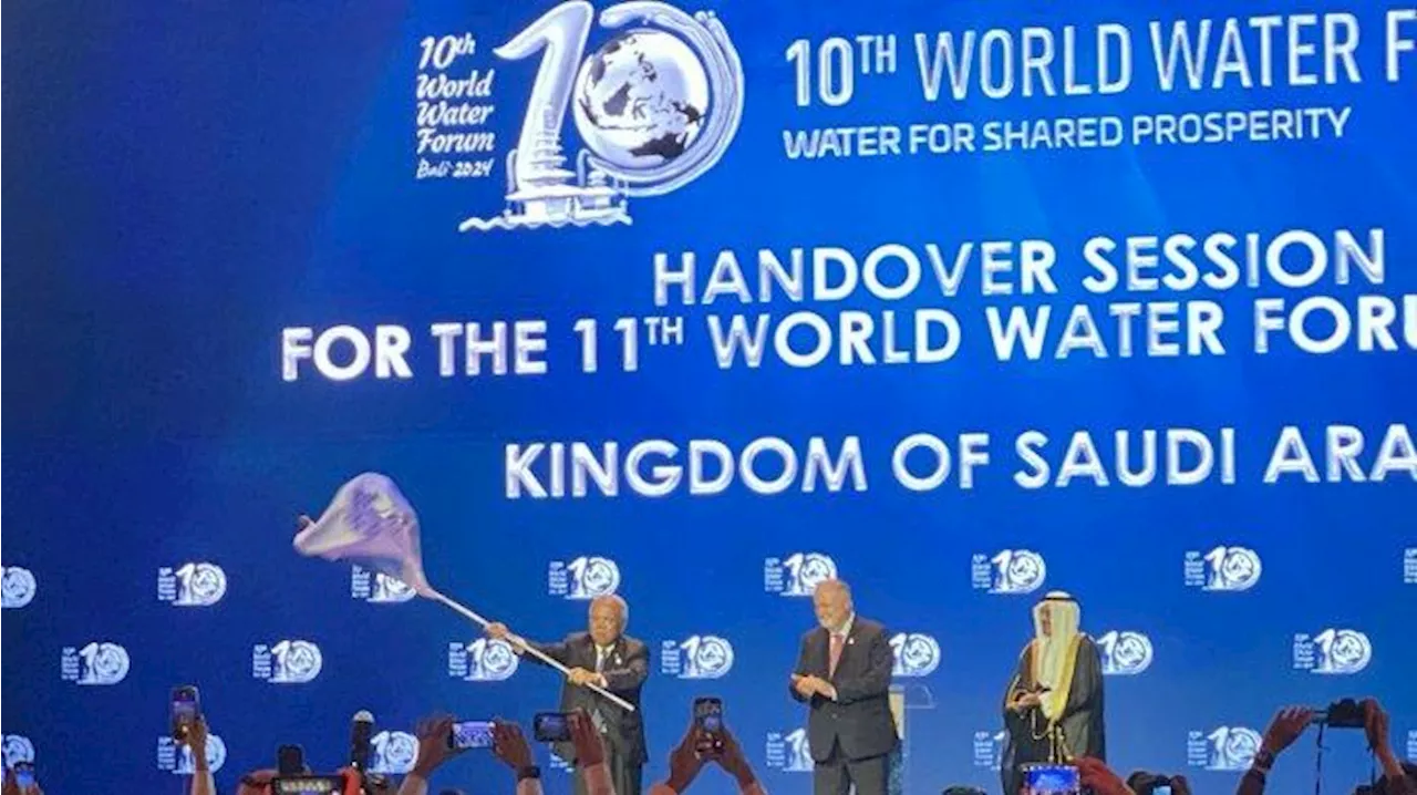 Kibar Bendera World Water Council, Basuki Serahkan Takhta Tuan Rumah World Water Forum ke Arab Saudi