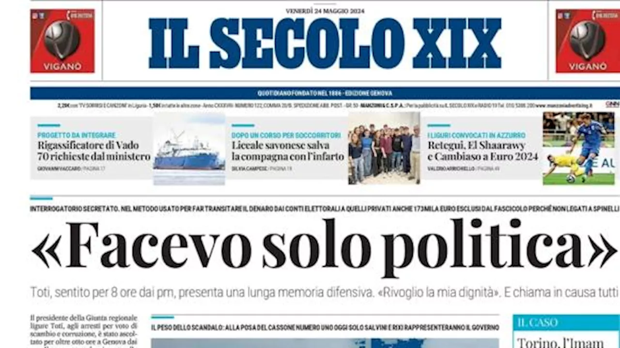 Il Secolo XIX: 'I liguri convocati in azzurro: Retegui, El Shaarawy e Cambiaso a Euro 2024'