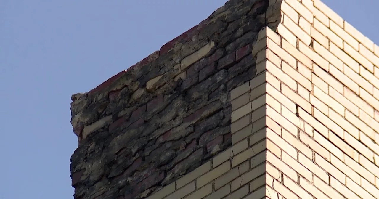 Lightning struck this historic building in downtown Lorain