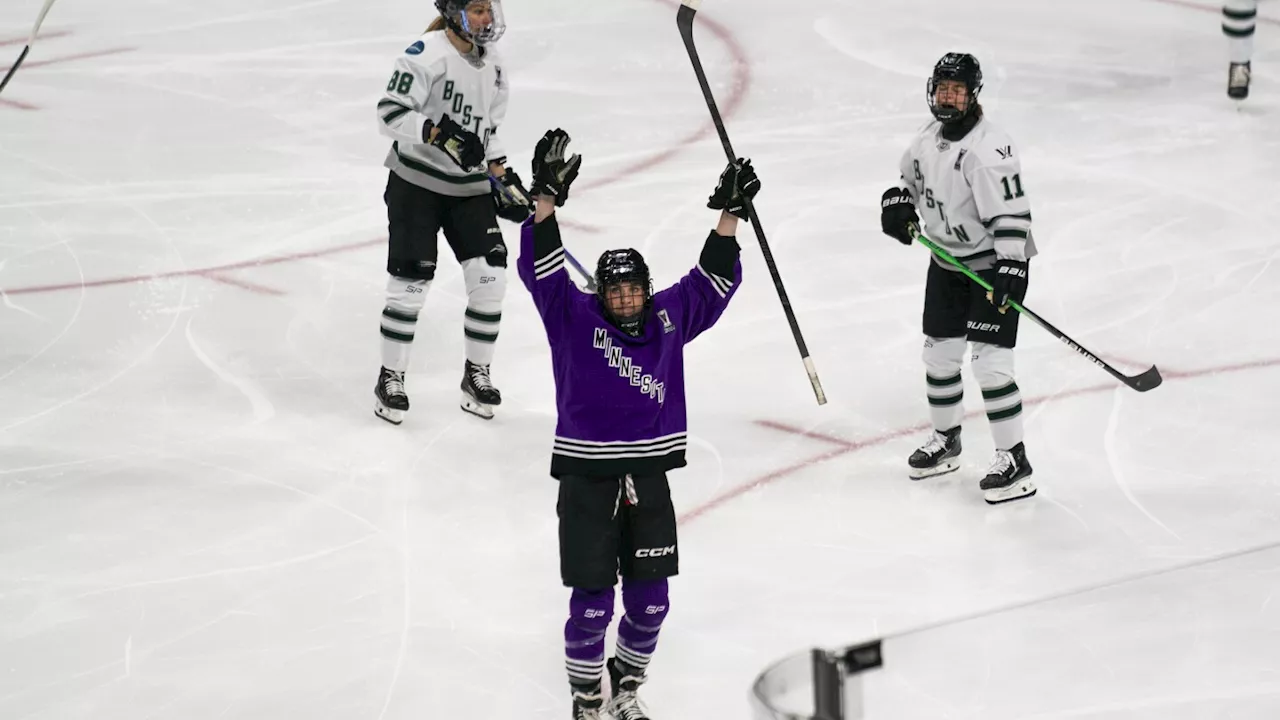 Minnesota tops Boston 4-1, grabs 2-1 lead in inaugural PWHL championship series