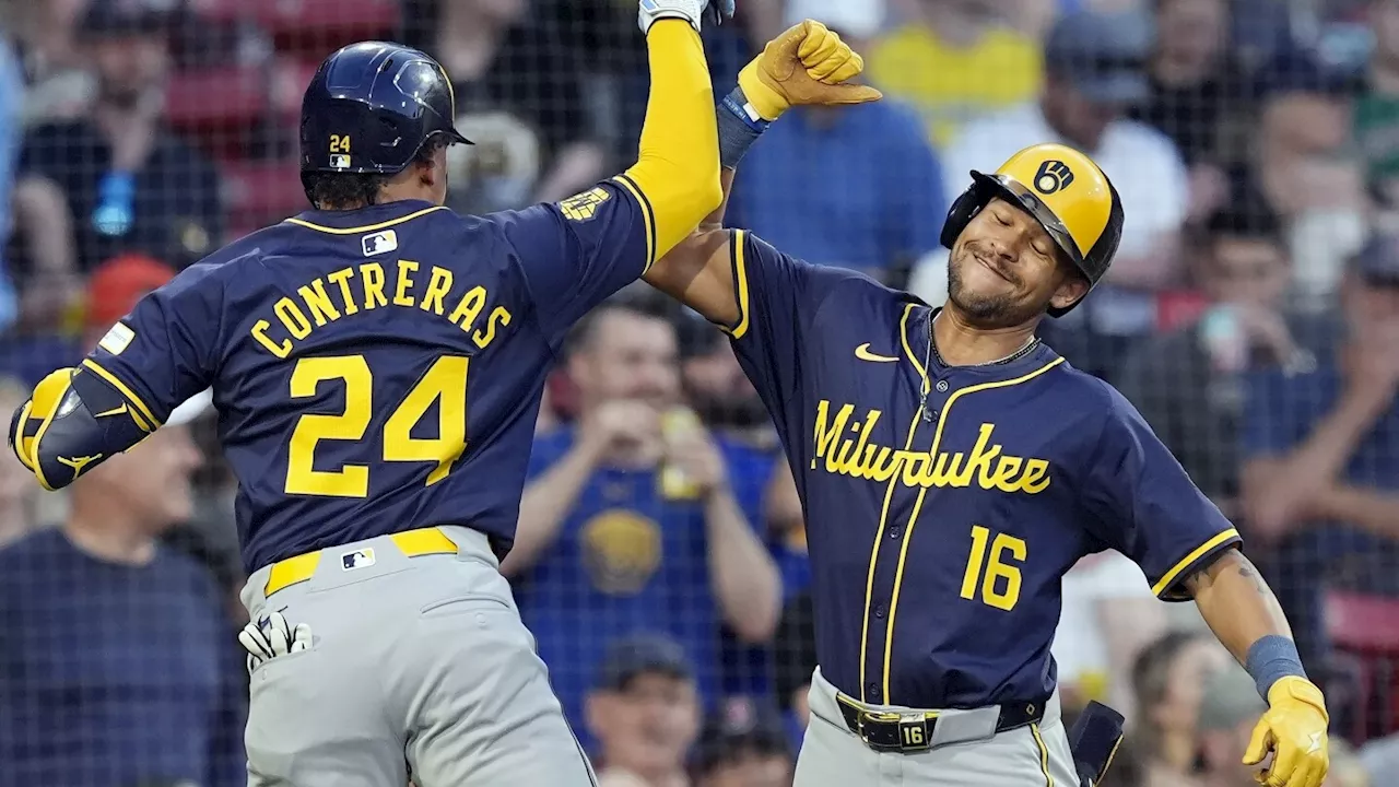 William Contreras hits 2-run homer and Brewers beat Red Sox 7-2