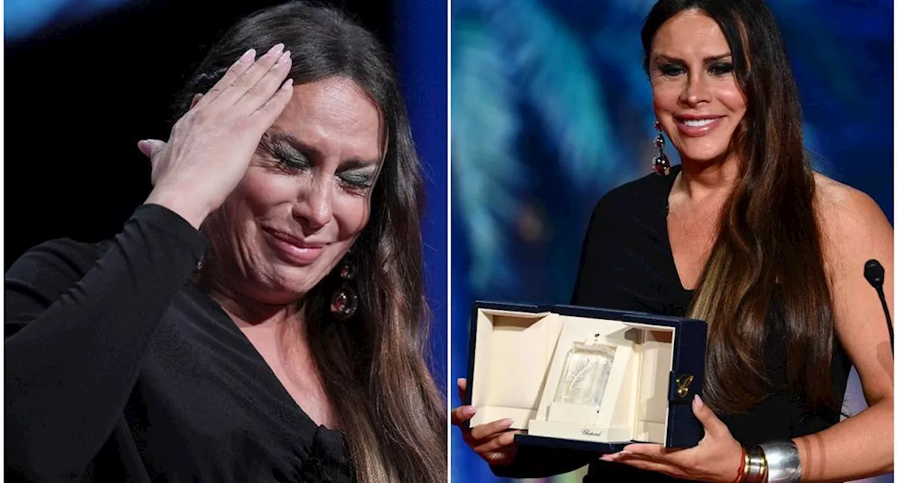 Karla Sofía Gascón dedica su premio en Cannes 'a todas las personas trans' que sufren