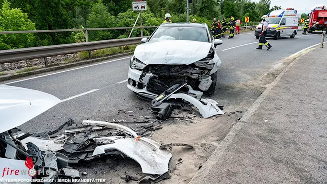 Nö: Sechs Verletzte bei Pkw-Unfall im Bereich der Donaubrücke bei St. Pantaleon