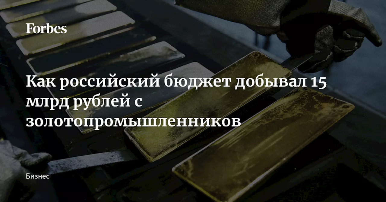 Как российский бюджет добывал 15 млрд рублей с золотопромышленников