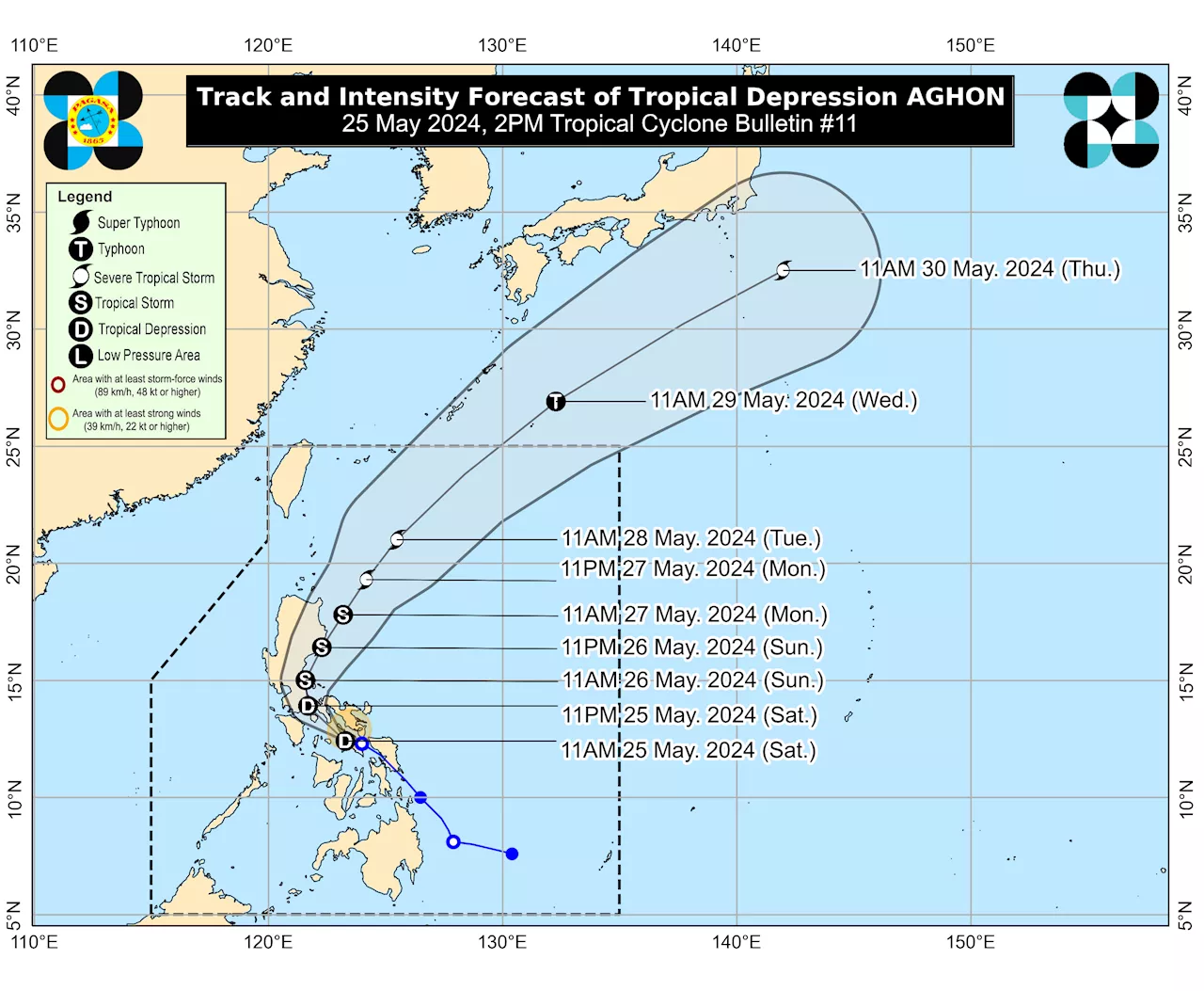 19 areas under Signal No.1 as Aghon slightly weakens