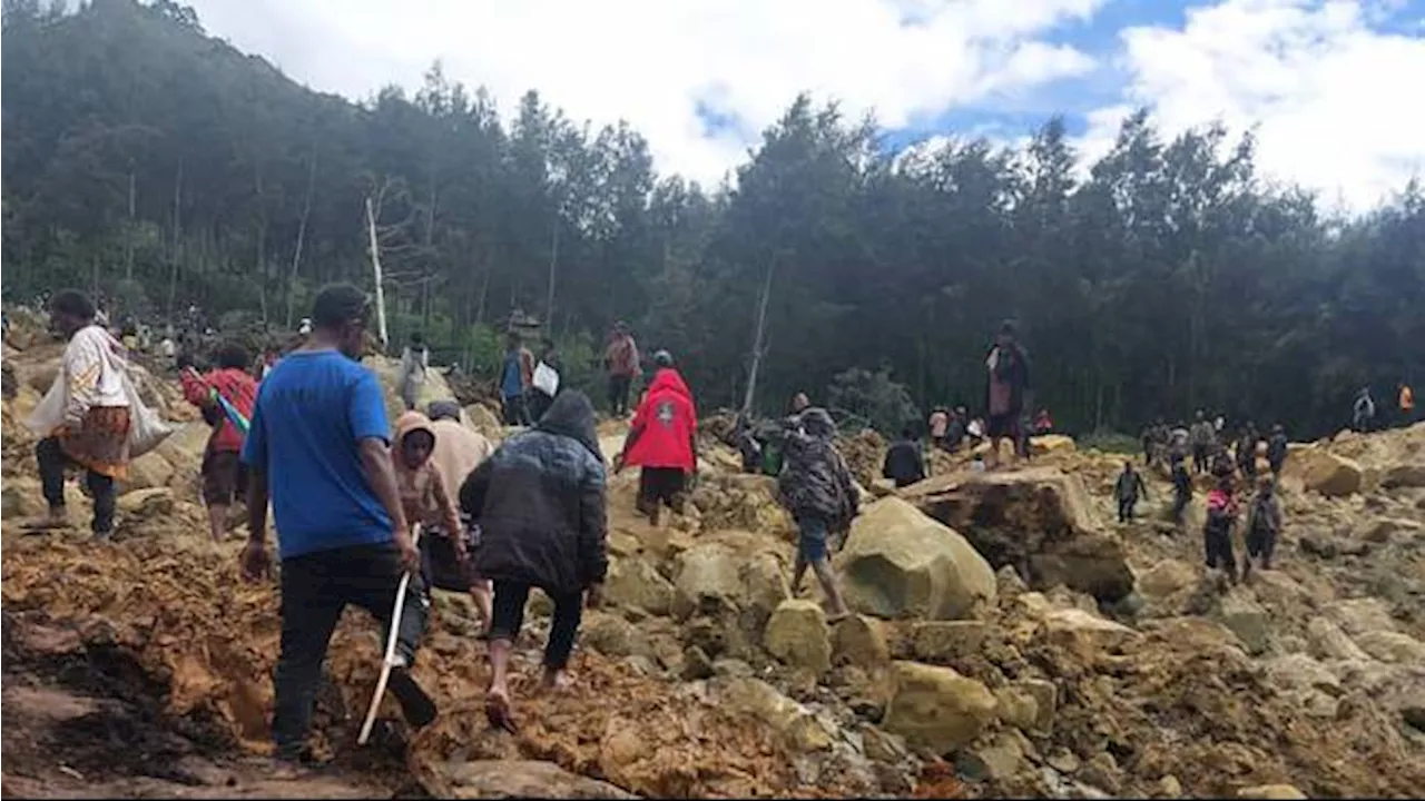 Lebih 100 Diduga Tewas akibat Tanah Longsor di Papua Nugini, Konvoi Darurat Bergerak Kirim Bantuan