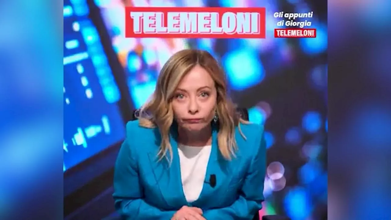 Giorgia Meloni lancia 'Telemeloni' , l'annuncio sui social