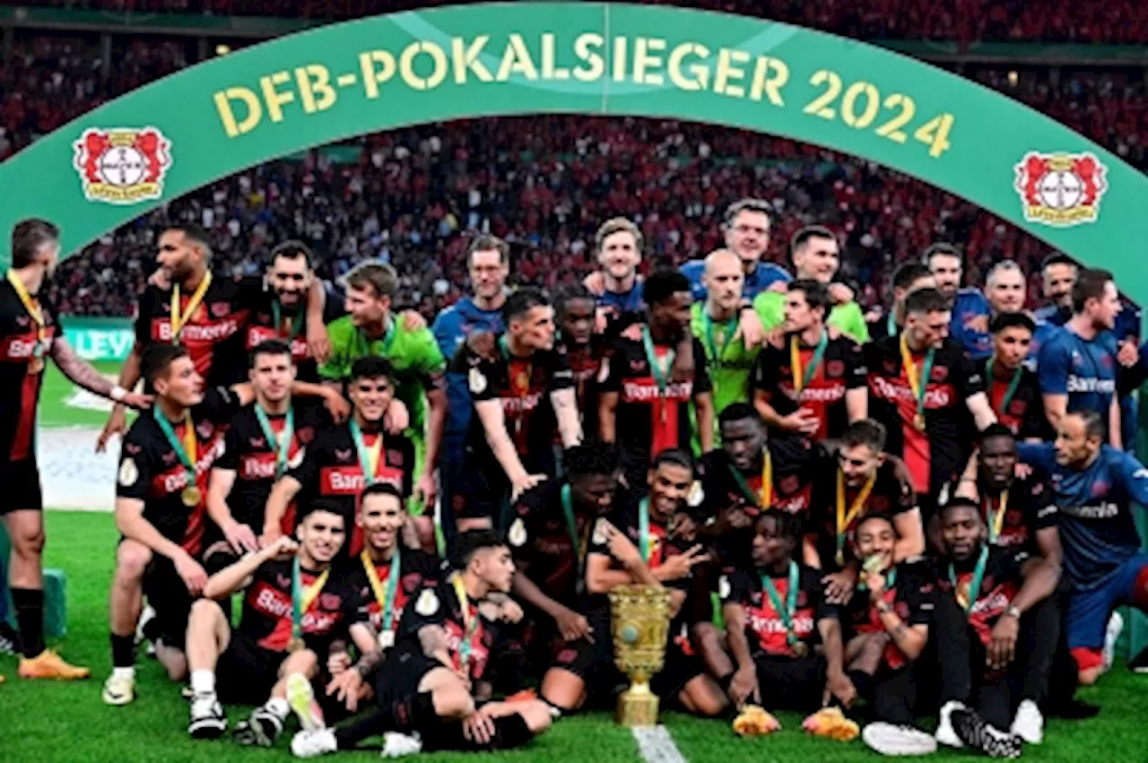 Xhaka scores as 10-man Leverkusen lift German Cup to claim a first double