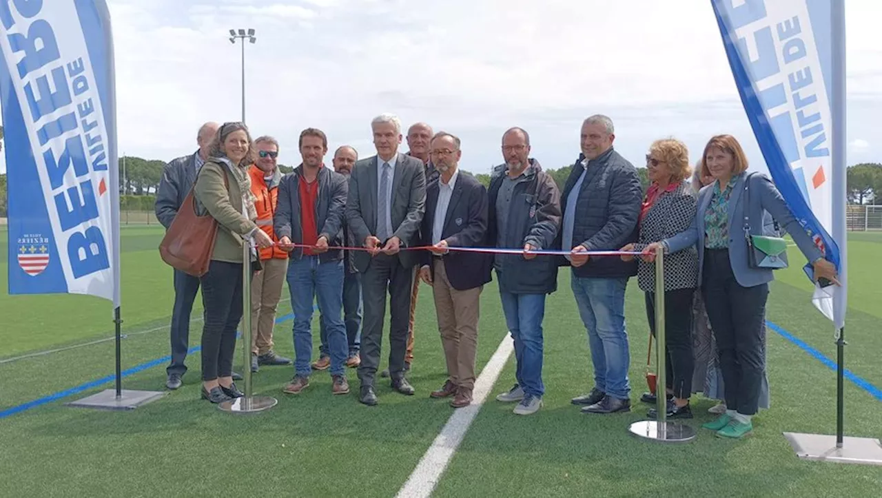 Le nouveau terrain synthétique de football de la Gayonne inauguré à Béziers