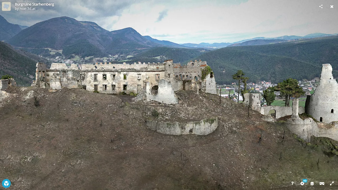 Burgruine Starhemberg lässt sich mit neuem 3D-Modell erkunden