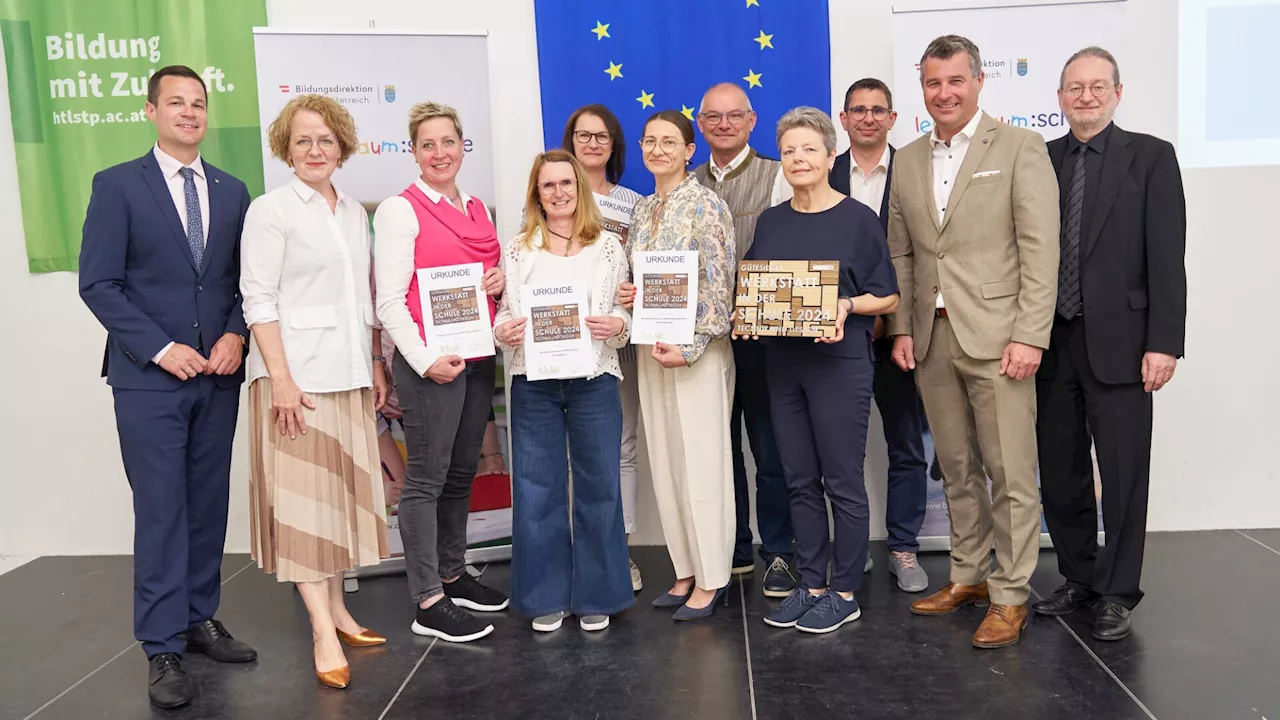 Gütesiegel „Werkstatt in der Schule“ für Mittelschule Sonntagberg