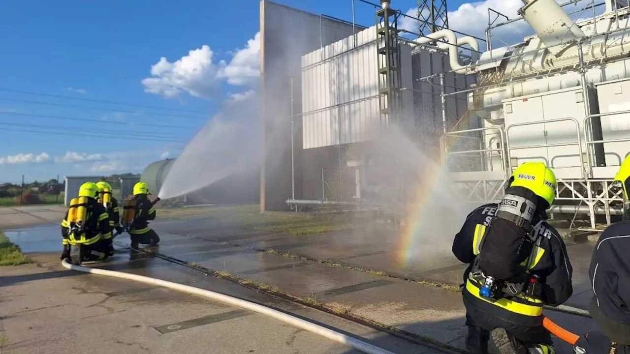 Stetten: Feuerwehr übte im Umspannwerk