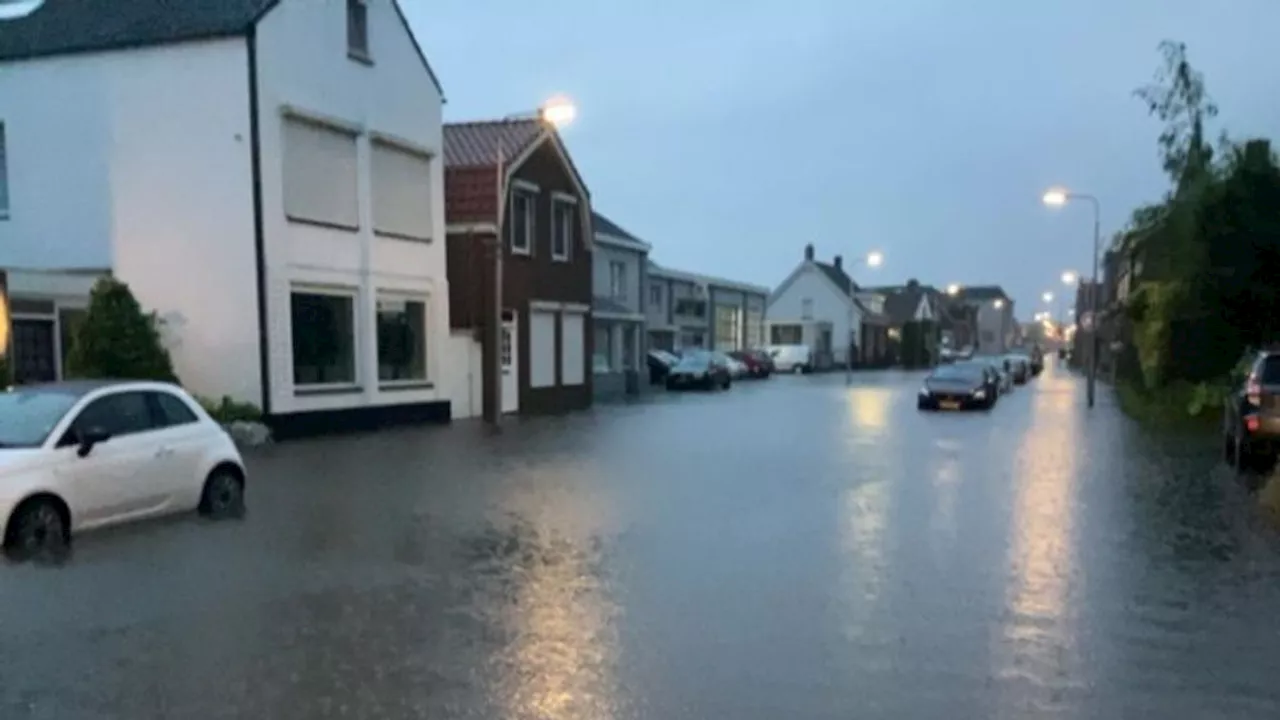 Ergste wateroverlast na hevige regenval West-Brabant voorbij