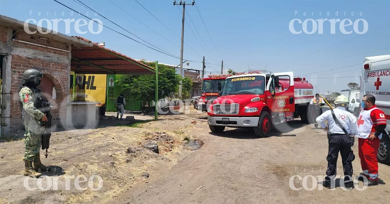 Incendio en taller mecánico de Valle de Santiago deja un hombre sin vida