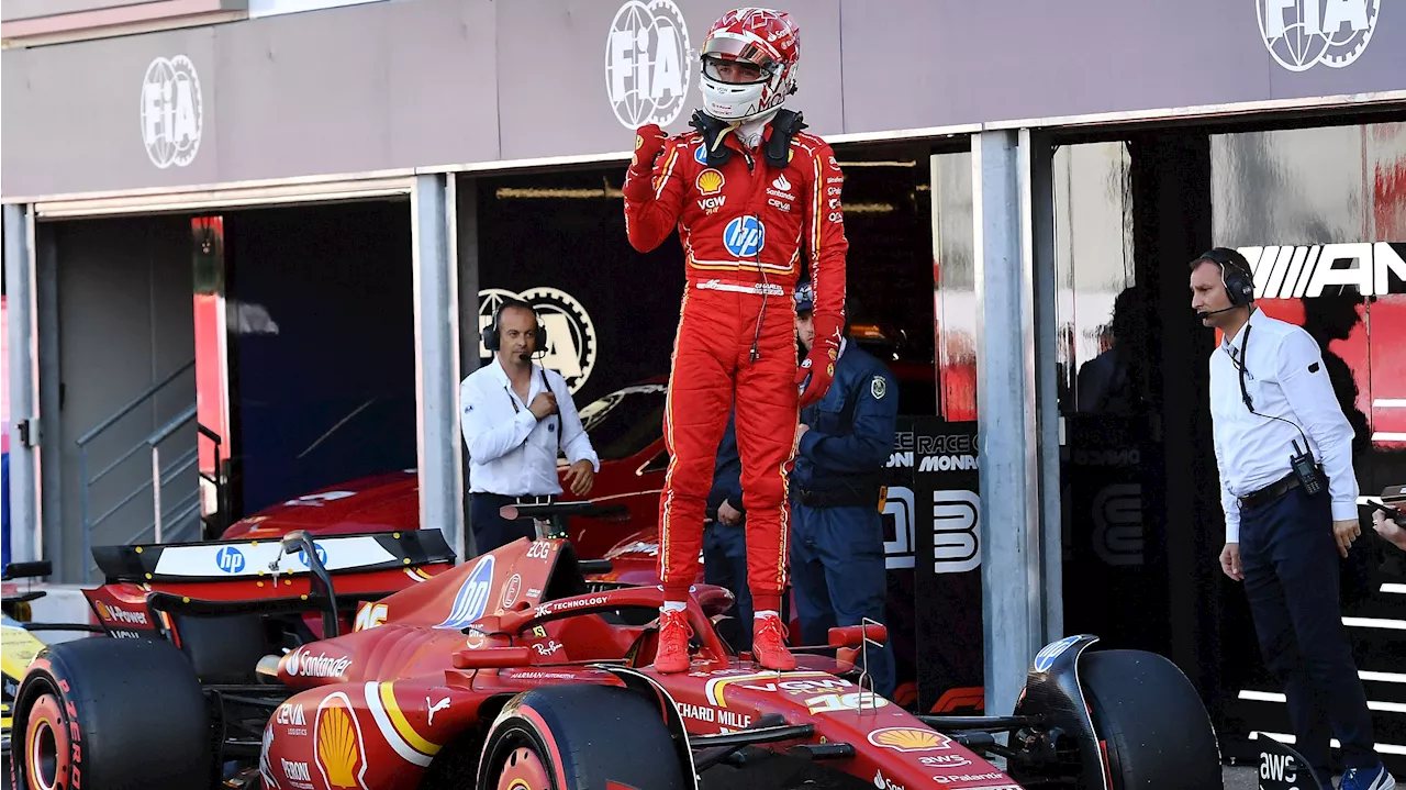 Leclerc firma la pole en Mónaco con Carlos Sainz tercero y Fernando Alonso decimosexto