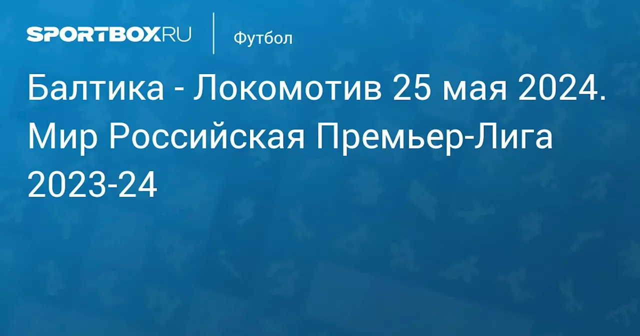 Локомотив 25 мая. Мир Российская Премьер-Лига 2023-24. Протокол матча