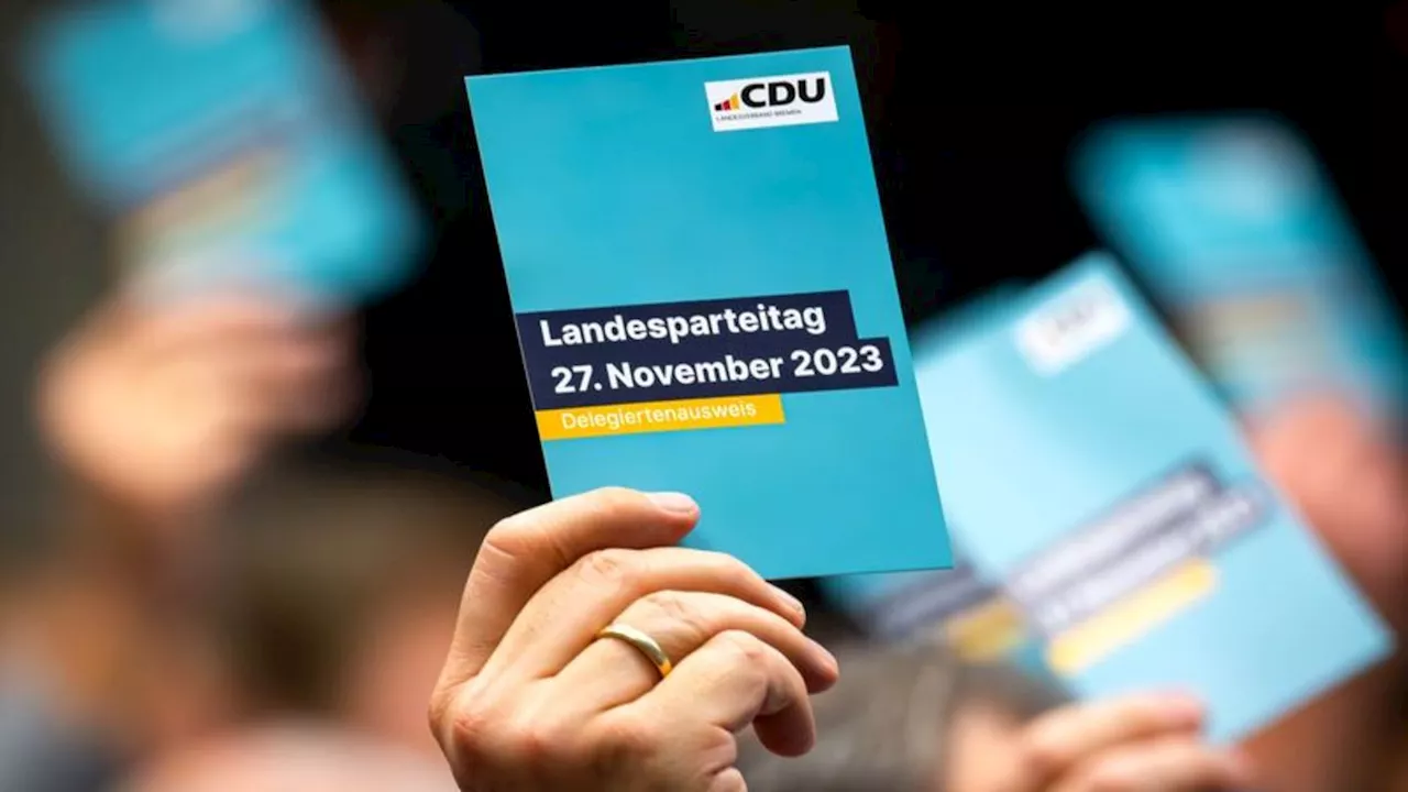 Parteien: Bremer CDU bestätigt Vorsitzenden Strohmann auf Parteitag