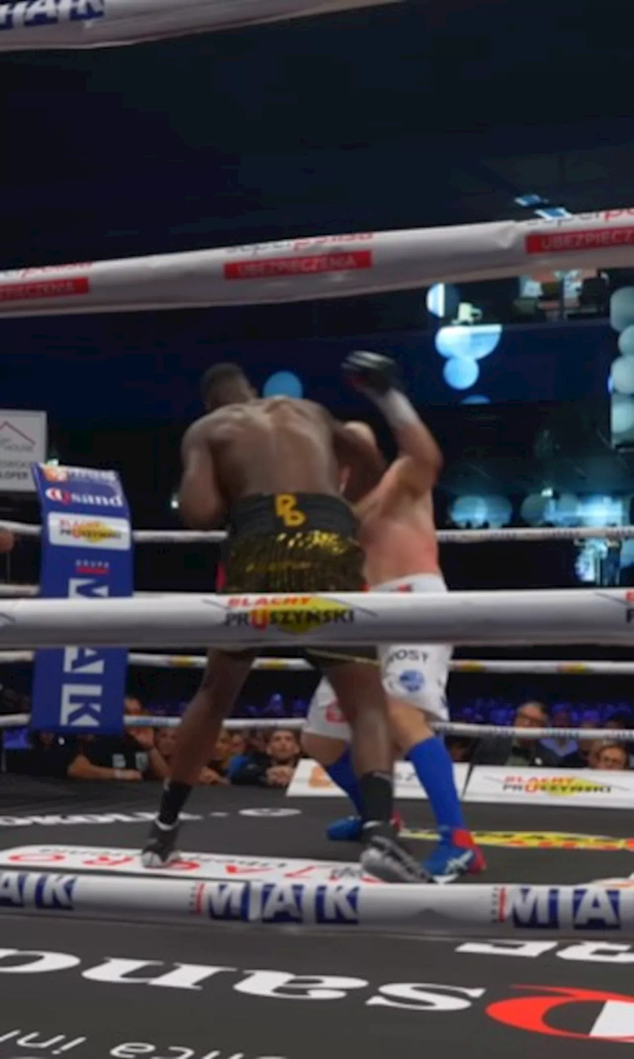 Ringside footage shows full force of brutal Lawrence Okolie knockdowns on Lukasz Rozanski...