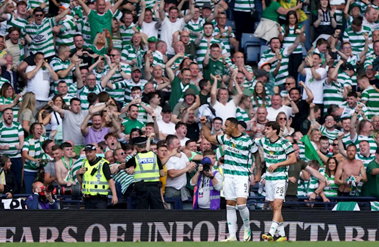 Ireland's Adam Idah scores late winner to seal league and cup double for Celtic