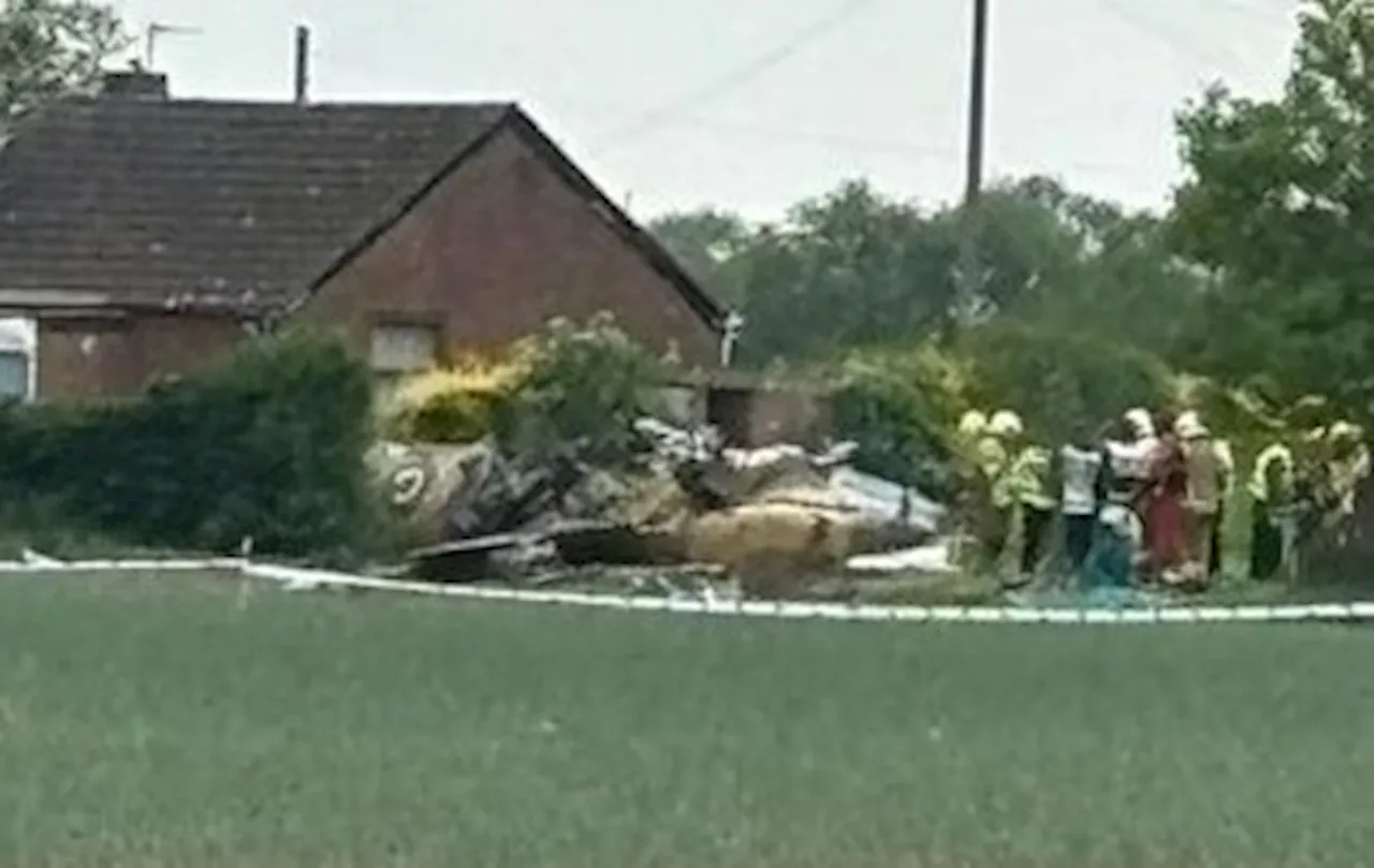 Horror as Spitfire plane crashes in field during Battle of Britain event at RAF Coningsby...