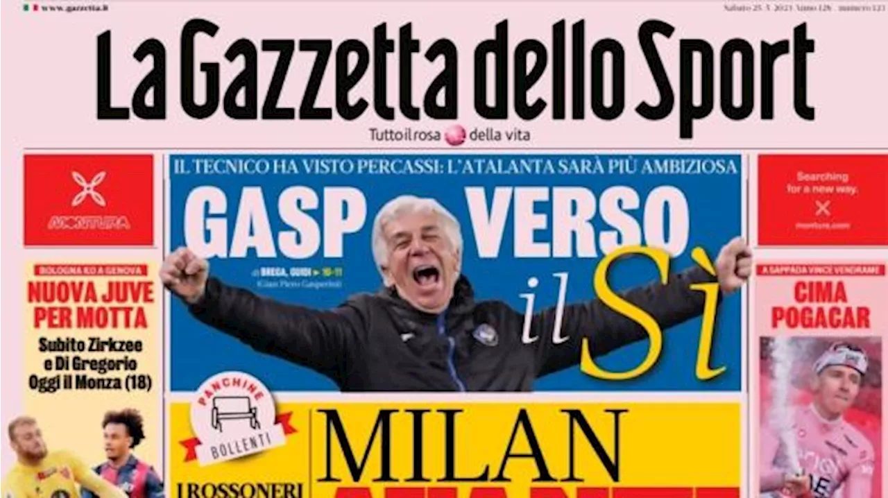 La Gazzetta dello Sport in apertura sulla panchina del Milan: 'Avanti Fonseca'