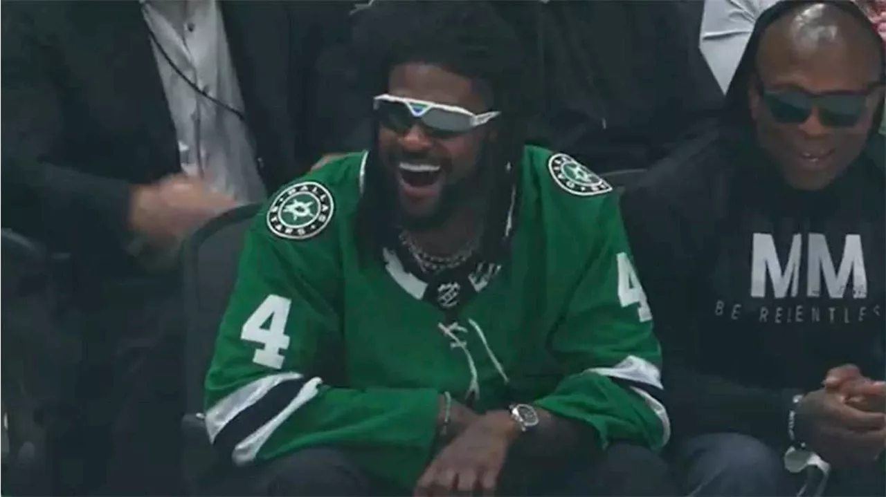 Star Dallas Cowboys cornerback Trevon Diggs has blast at first-ever hockey game