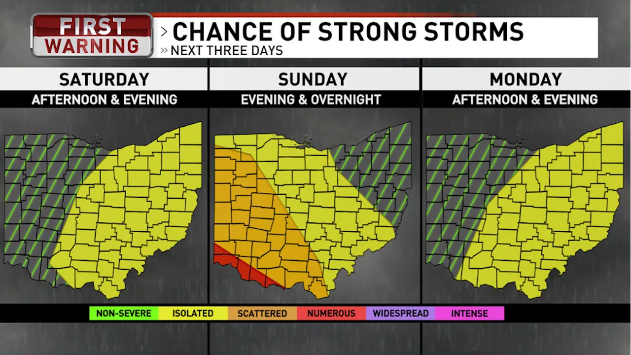 Columbus Weather: Chance for strong storms Memorial Day weekend